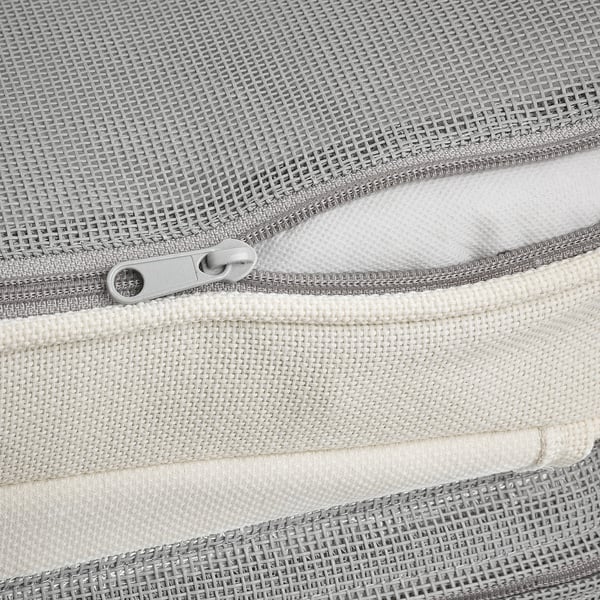 JÄRPÖN/DUVHOLMEN Seat/back cushion, outdoor, white, 116x45 cm