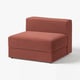 JÄTTEBO 1,5-seat module with storage, Samsala brown-red