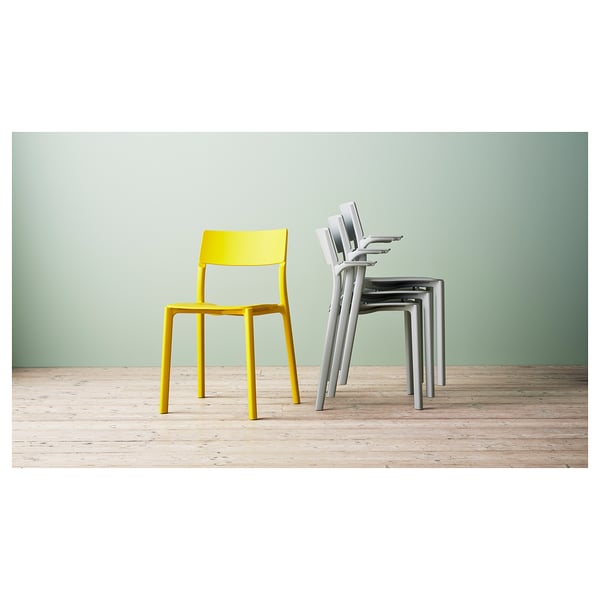 JANINGE Chair with armrests, grey IKEA