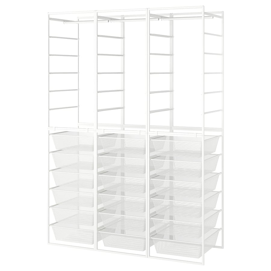 JONAXEL wardrobe combination, white, 148x51x207 cm IKEA
