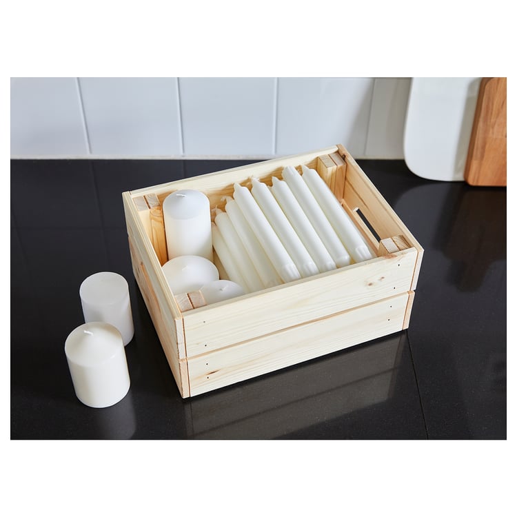 JUBLA Unscented chandelier candle, white - IKEA
