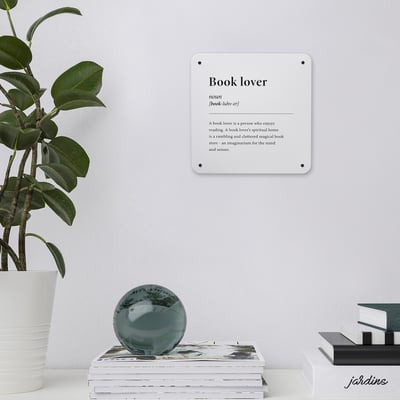 KÄNGSLEBODA Wall decoration, book lover, 20x20 cm