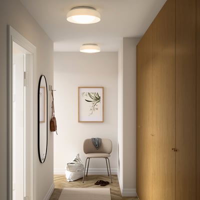 KÄRRNOCKA Ceiling lamp, white, 37 cm