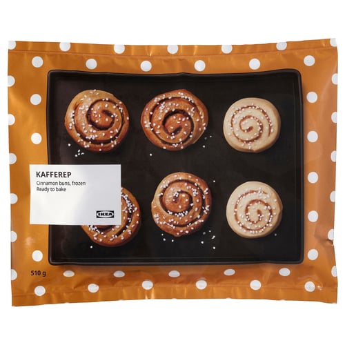 IKEA KAFFEREP cinnamon buns: six frozen, ready-to-bake pastries, perfect for a swedish fika.
