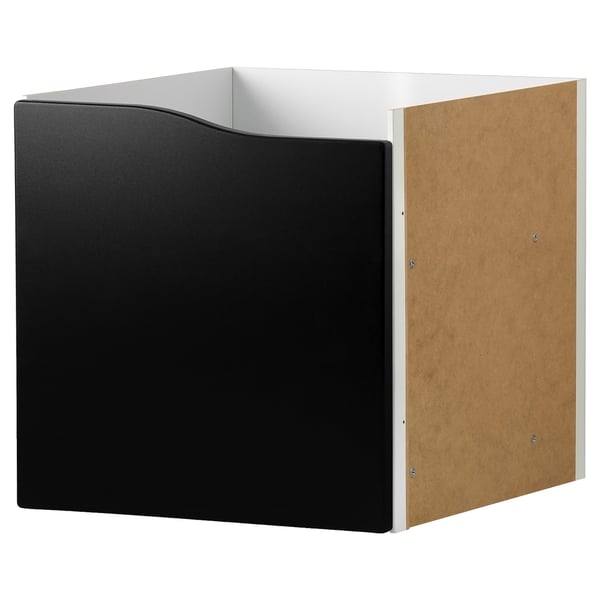KALLAX Insert with door, wave shaped/blackboard surface, 33x33 cm