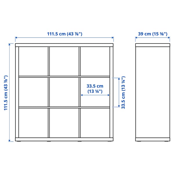 KALLAX Shelving unit, white, 112x112 cm