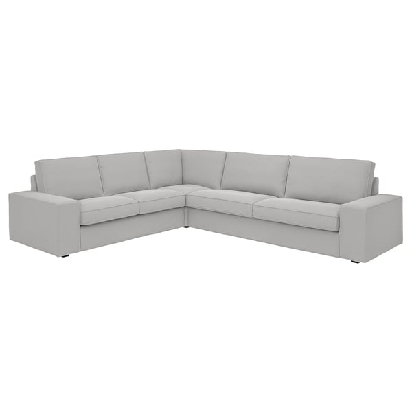 KIVIK Corner sofa, 5-seat, Tallmyra white/black