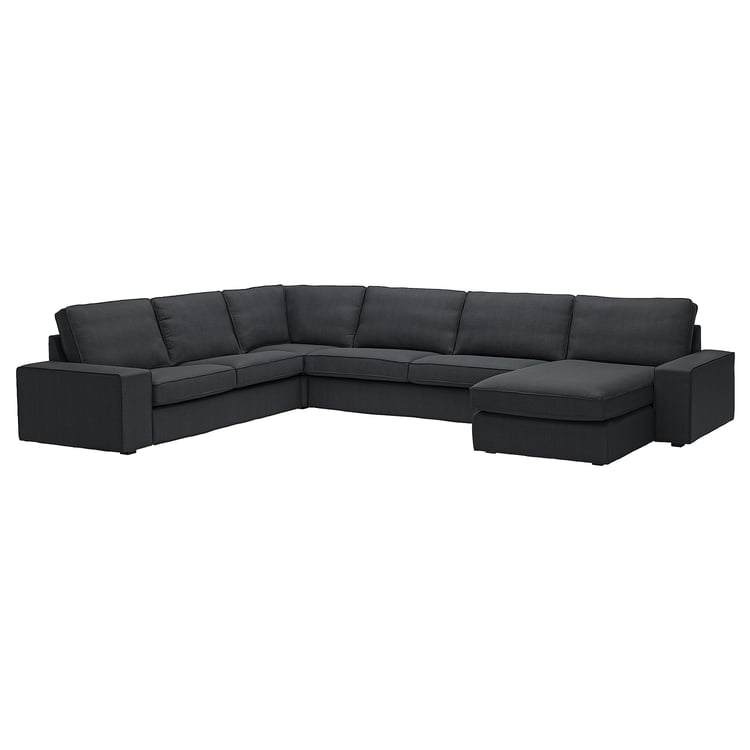 KIVIK corner sofa, 6seat w chaise longue, Tresund anthracite IKEA