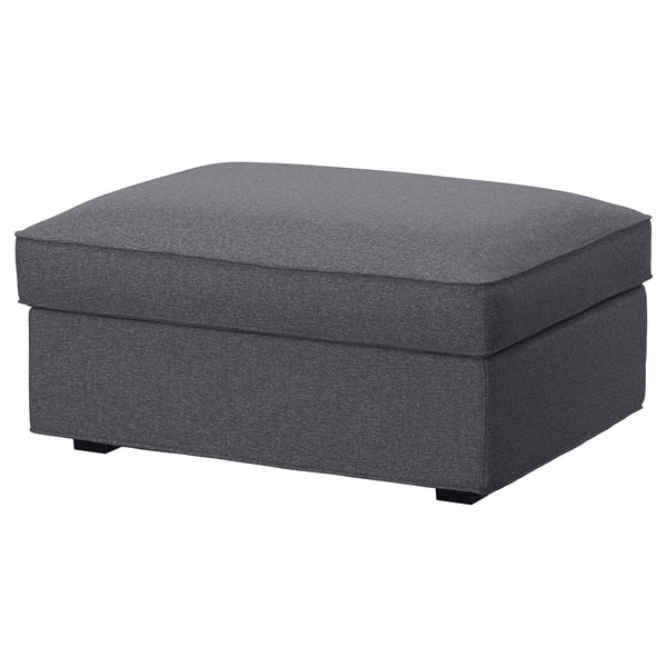 KIVIK Cover for footstool with storage, Gunnared medium grey