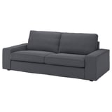 KIVIK Cover three-seat sofa, Gunnared medium grey