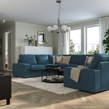 KIVIK U-shaped sofa, 7-seat, Tallmyra blue