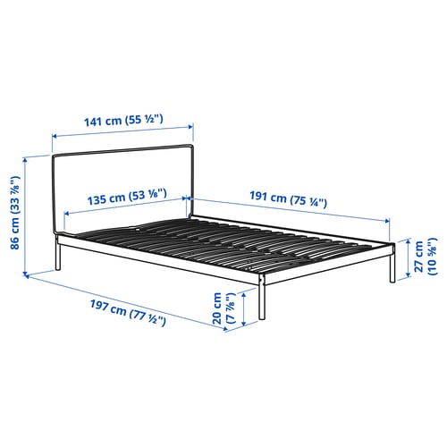 Illustration with measurements for the product: KLEPPSTAD.