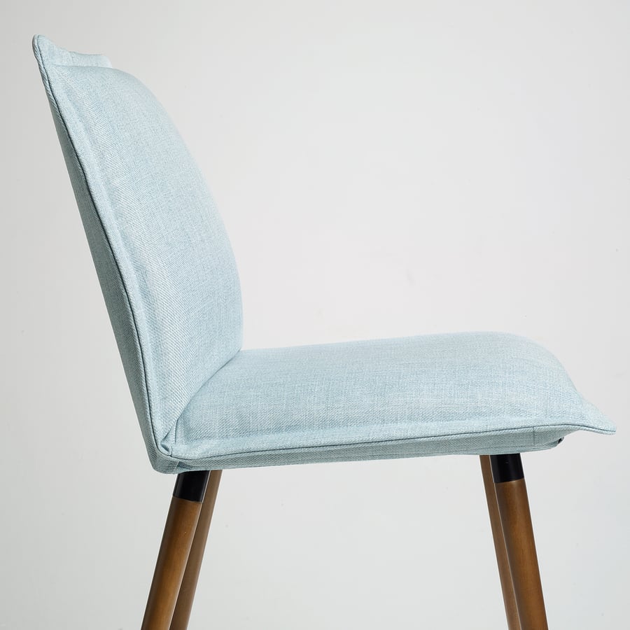 KLINTEN chair, brown/Kilanda pale blue IKEA