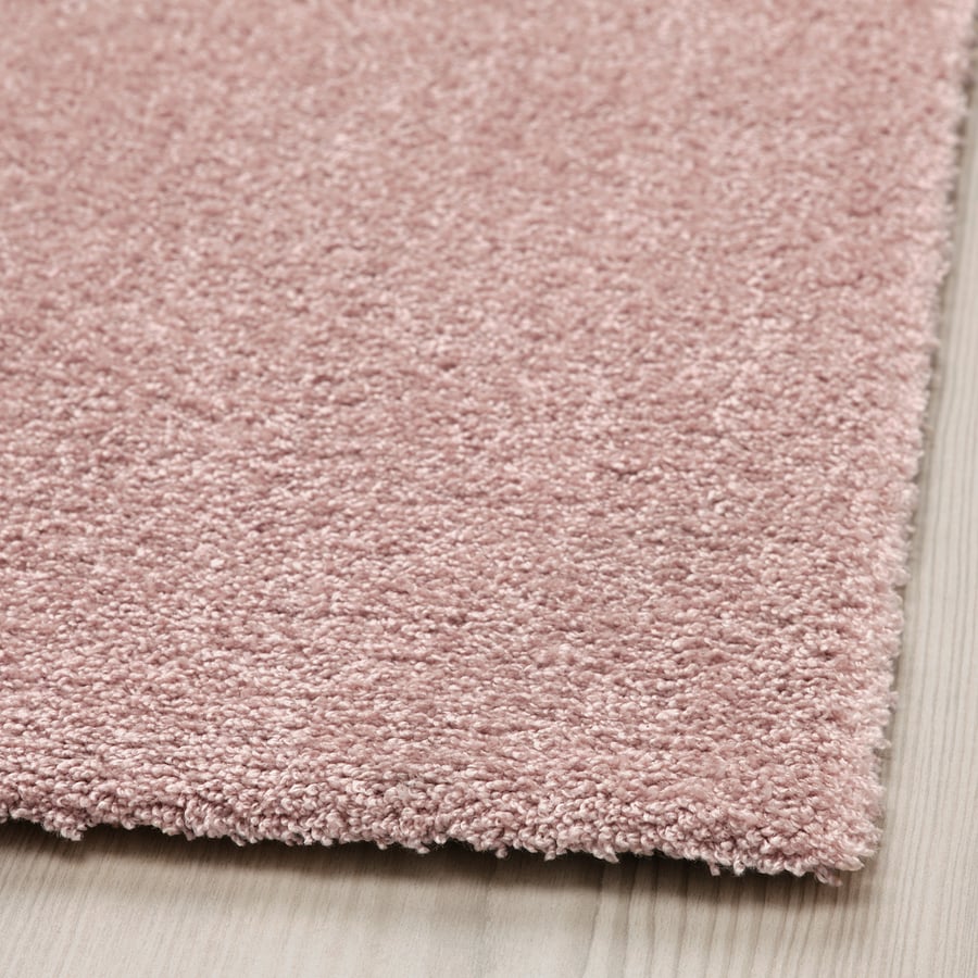 KNARDRUP rug, low pile, pale pink, 133x195 cm IKEA