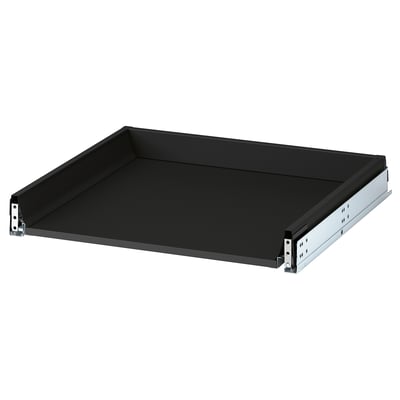 KNIVSHULT Drawer, low, dark grey, 60x60 cm