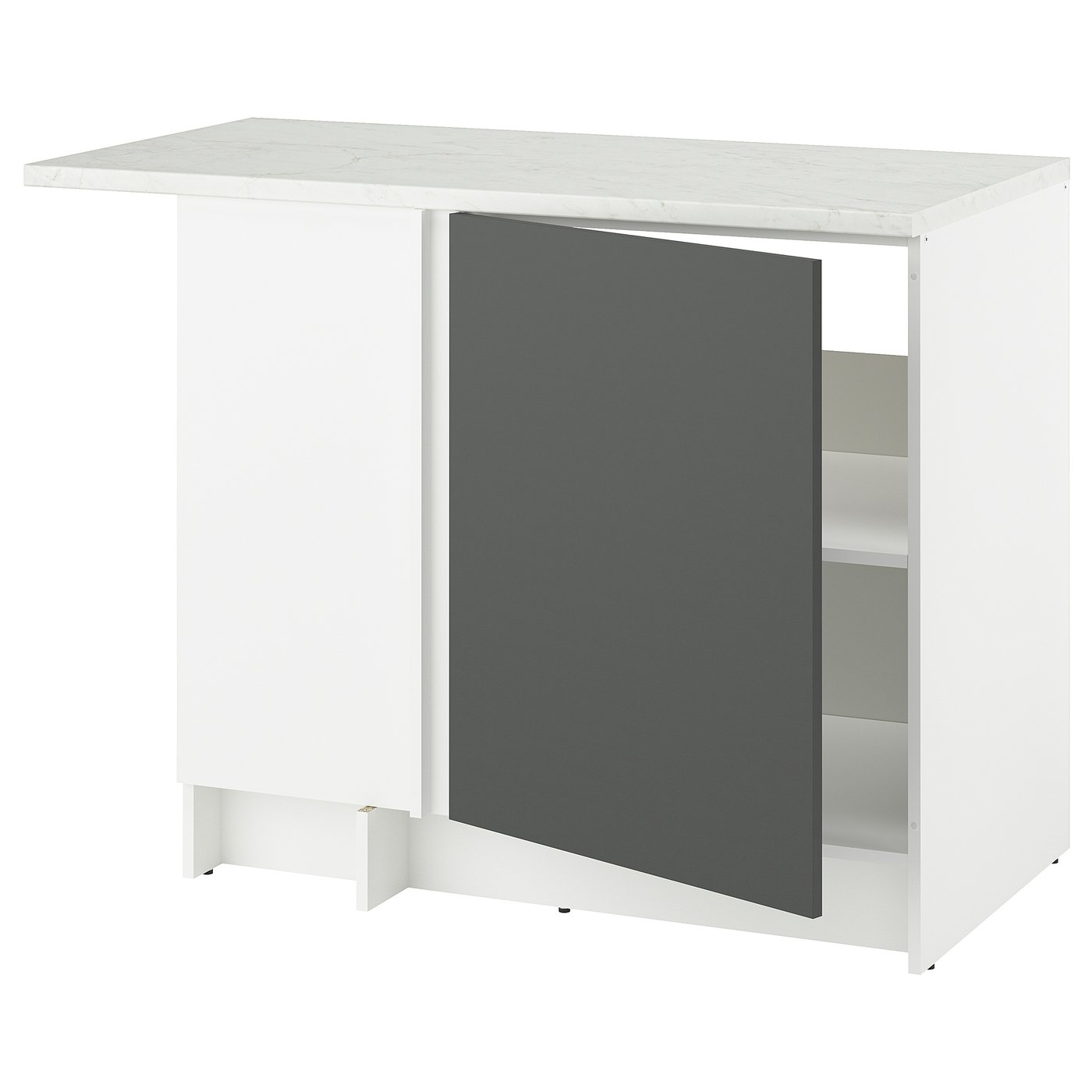 KNOXHULT Corner base cabinet - dark grey 100x91 cm
