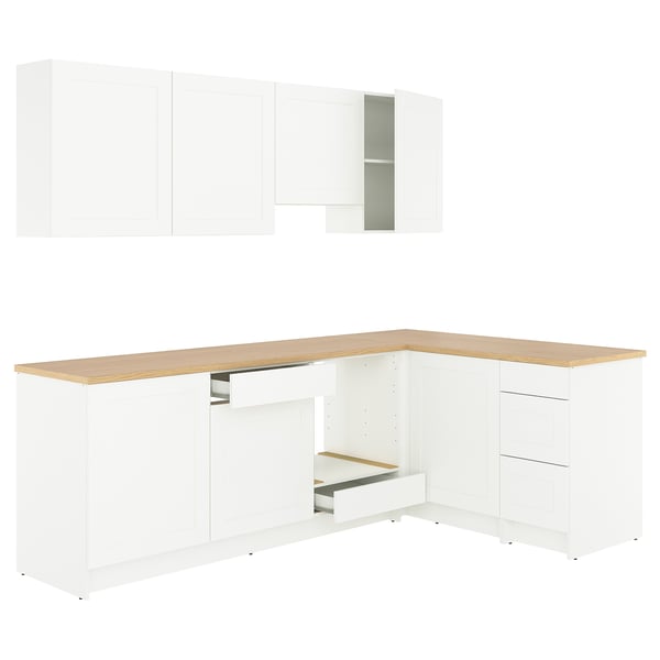 KNOXHULT Corner kitchen, white frame
