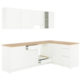 KNOXHULT Corner kitchen, white frame