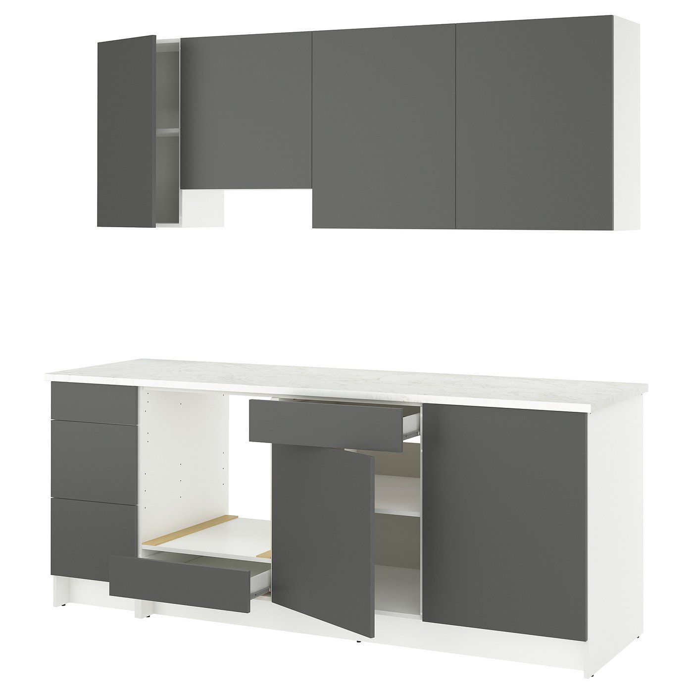 KNOXHULT Kitchen - dark grey 220x61x220 cm