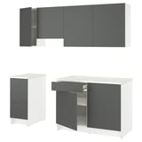KNOXHULT Kitchen, dark grey, 220x61x220 cm