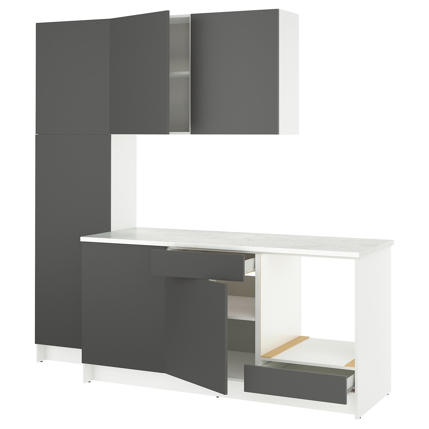 KNOXHULT Kitchen - dark grey 240x61x220 cm