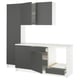 KNOXHULT Kitchen, dark grey, 240x61x220 cm