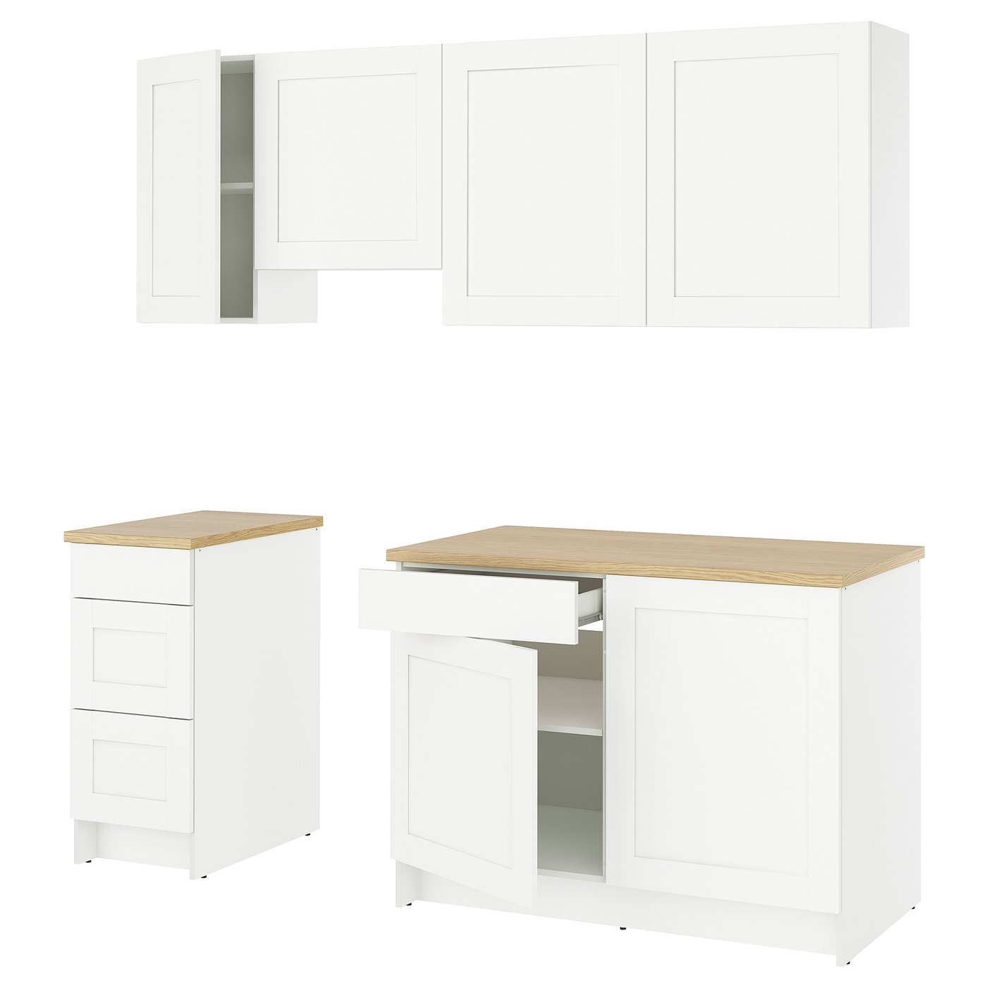 KNOXHULT Kitchen - white frame 220x61x220 cm