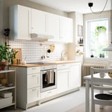 KNOXHULT Kitchen, white frame, 220x61x220 cm