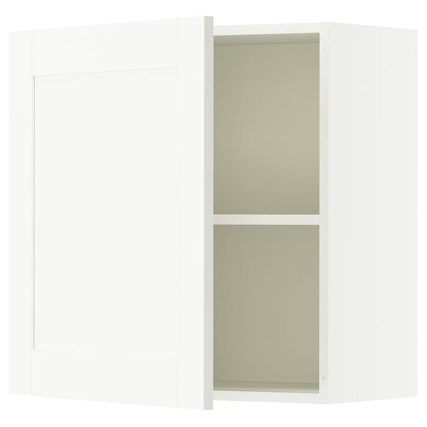 KNOXHULT Wall cabinet with door, white frame, 60x60 cm