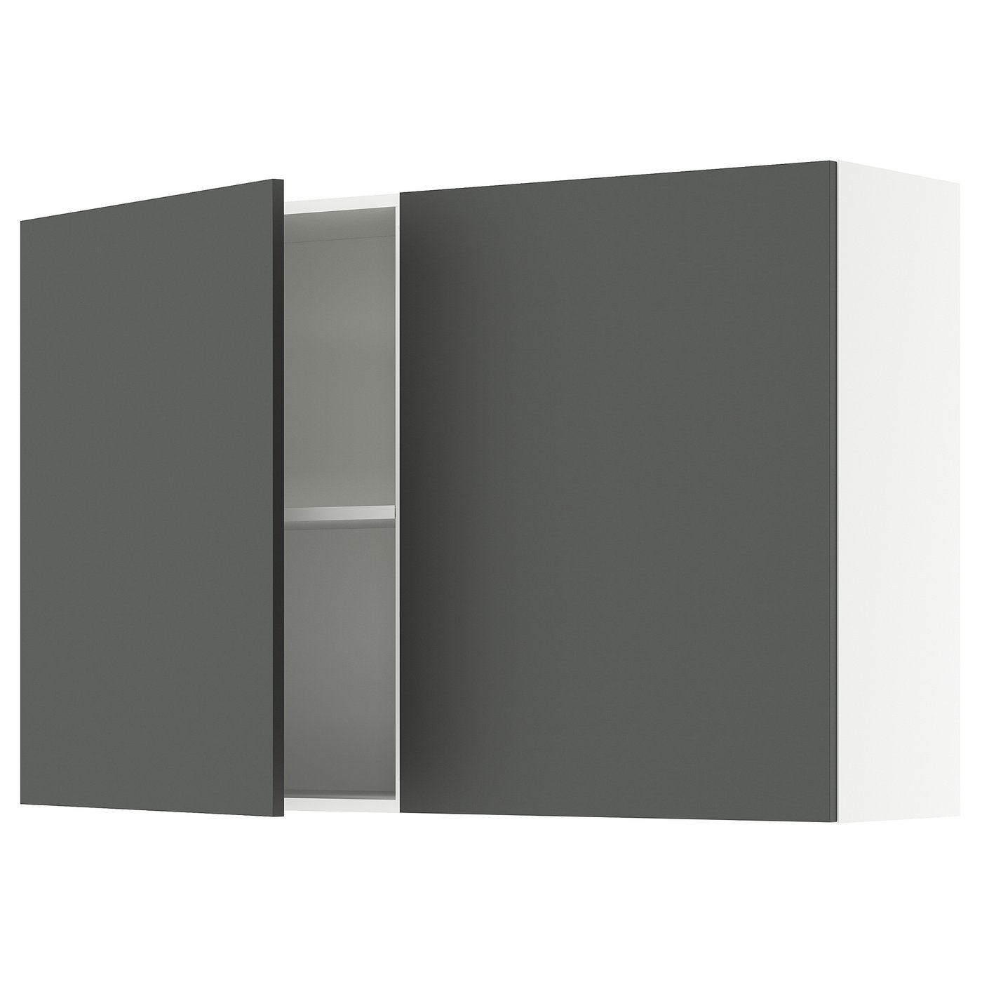 KNOXHULT Wall cabinet with doors - dark grey 120x75 cm