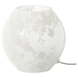 KNUBBIG Table lamp, cherry-blossoms white, 18 cm