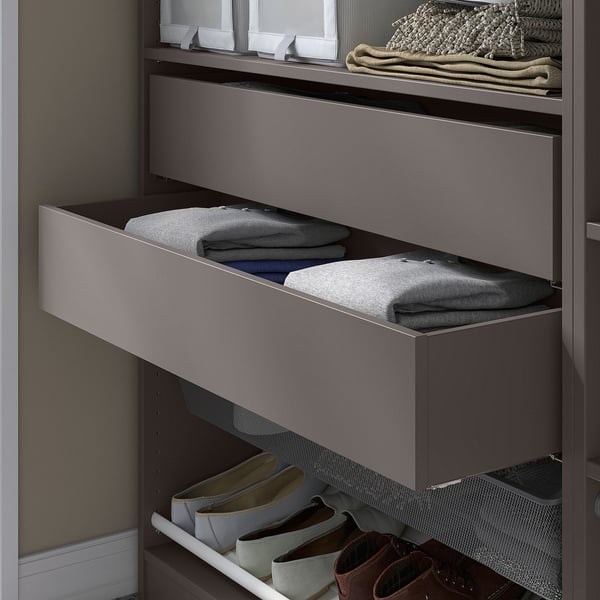 KOMPLEMENT Drawer, dark grey, 100x35 cm