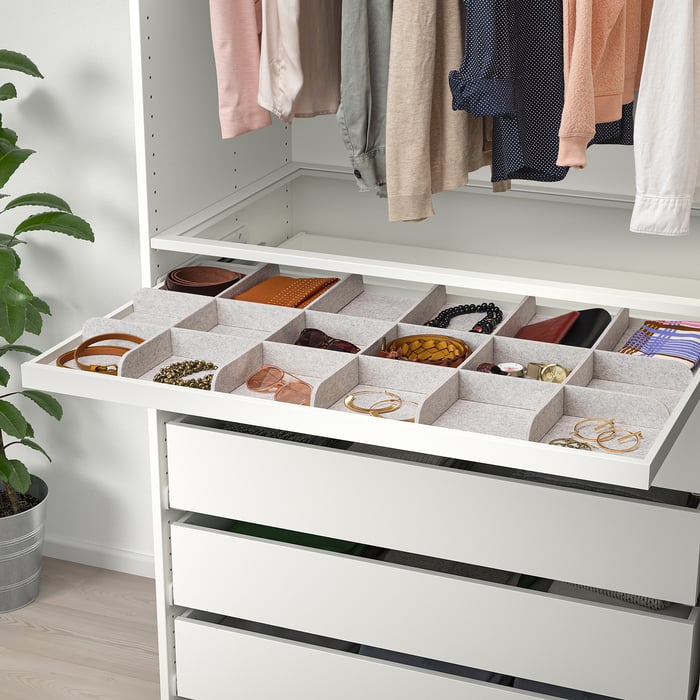 KOMPLEMENT drawer mat, light grey, 90x53 cm IKEA