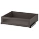 KOMPLEMENT Drawer with framed glass front, dark grey, 75x58 cm