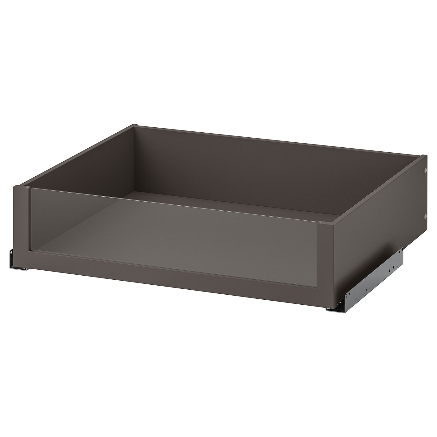 KOMPLEMENT Drawer with glass front - dark grey 75x58 cm