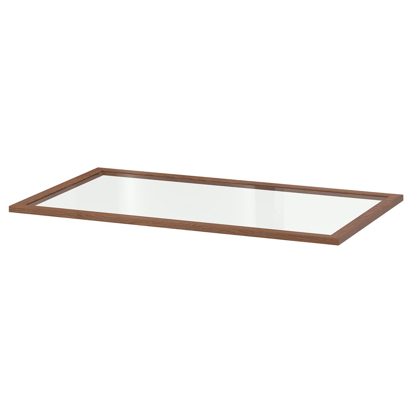 KOMPLEMENT Glass shelf, brown stained ash effect, 100x58 cm IKEA