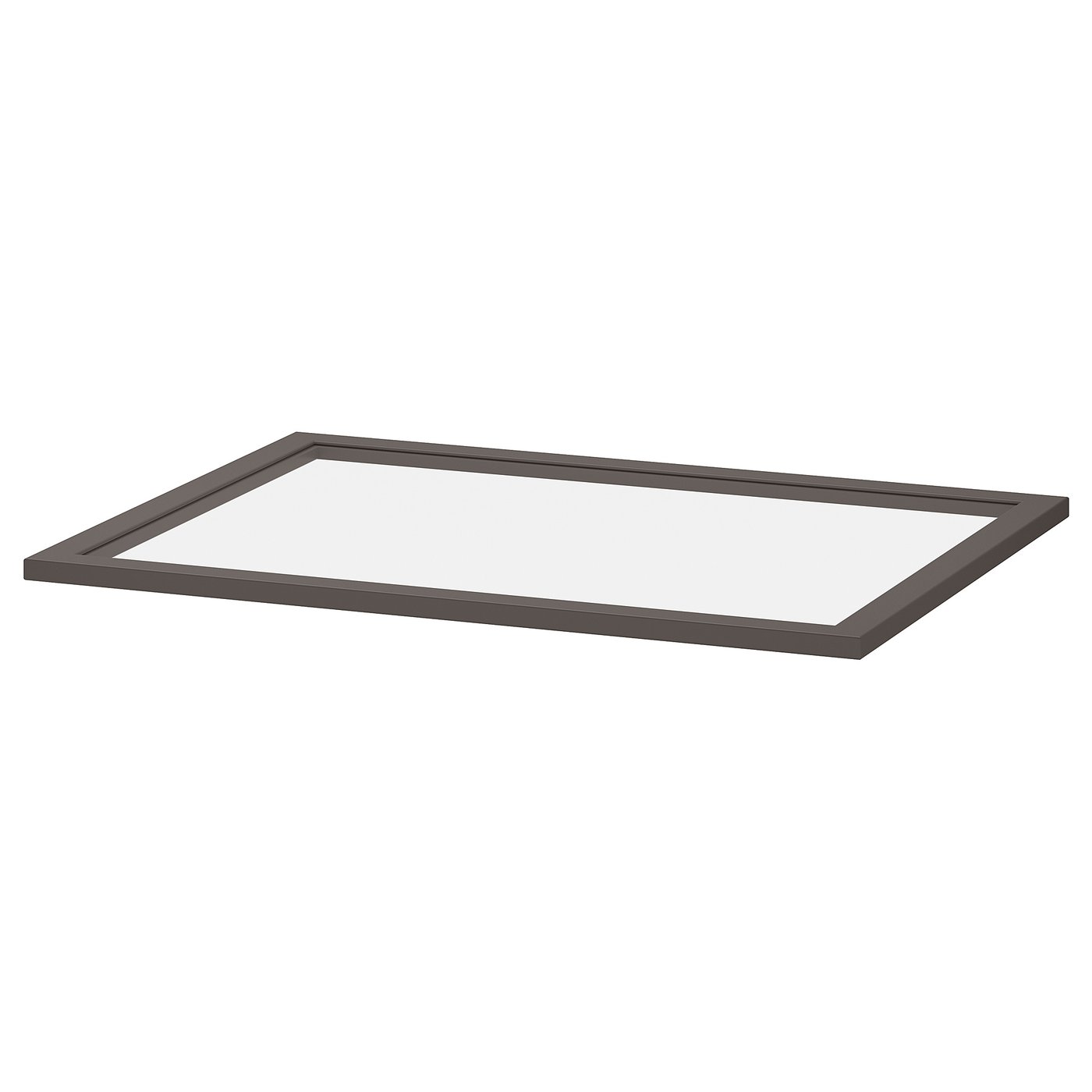 KOMPLEMENT Glass shelf - dark grey 75x58 cm