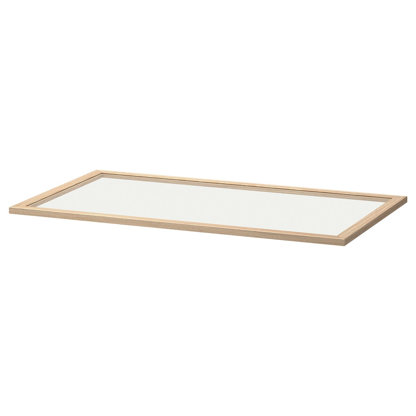 KOMPLEMENT Glass shelf, white stained oak effect, 100x58 cm IKEA