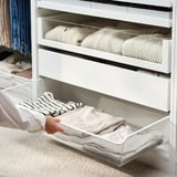 KOMPLEMENT Mesh basket, white, 100x58 cm
