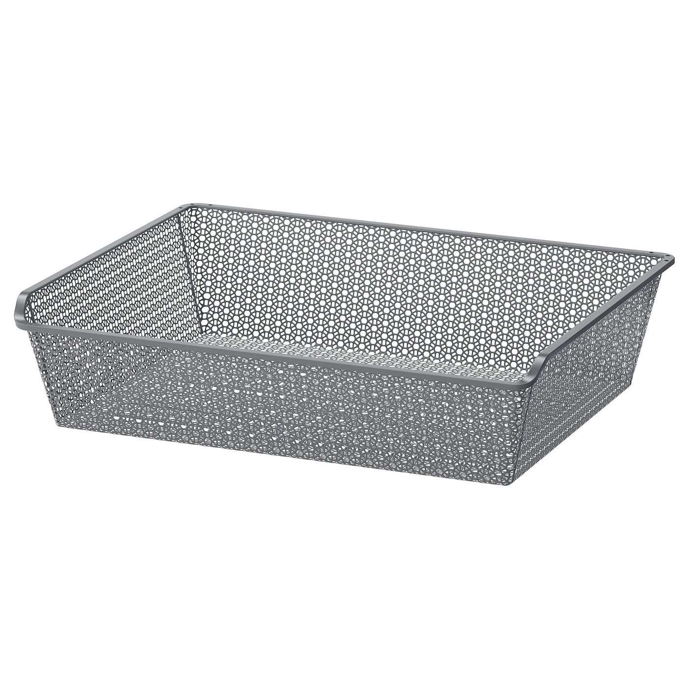 イケア　KOMPLEMENT メタルバスケット模様入り　ダークグレー4個セット KOMPLEMENT metal basket, patterned/dark grey, 75x58 cm - IKEA