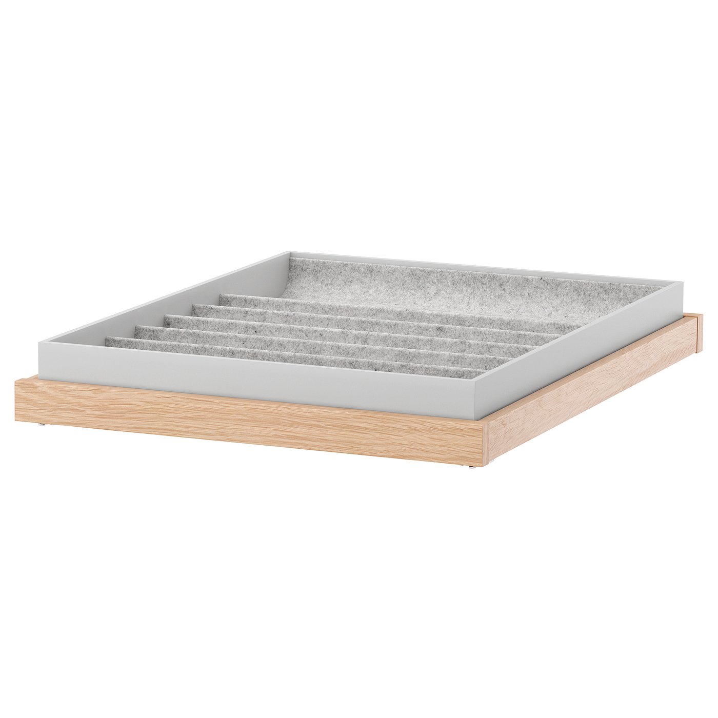 KOMPLEMENT Pull-out tray with insert - white stained oak effect 50x58 cm