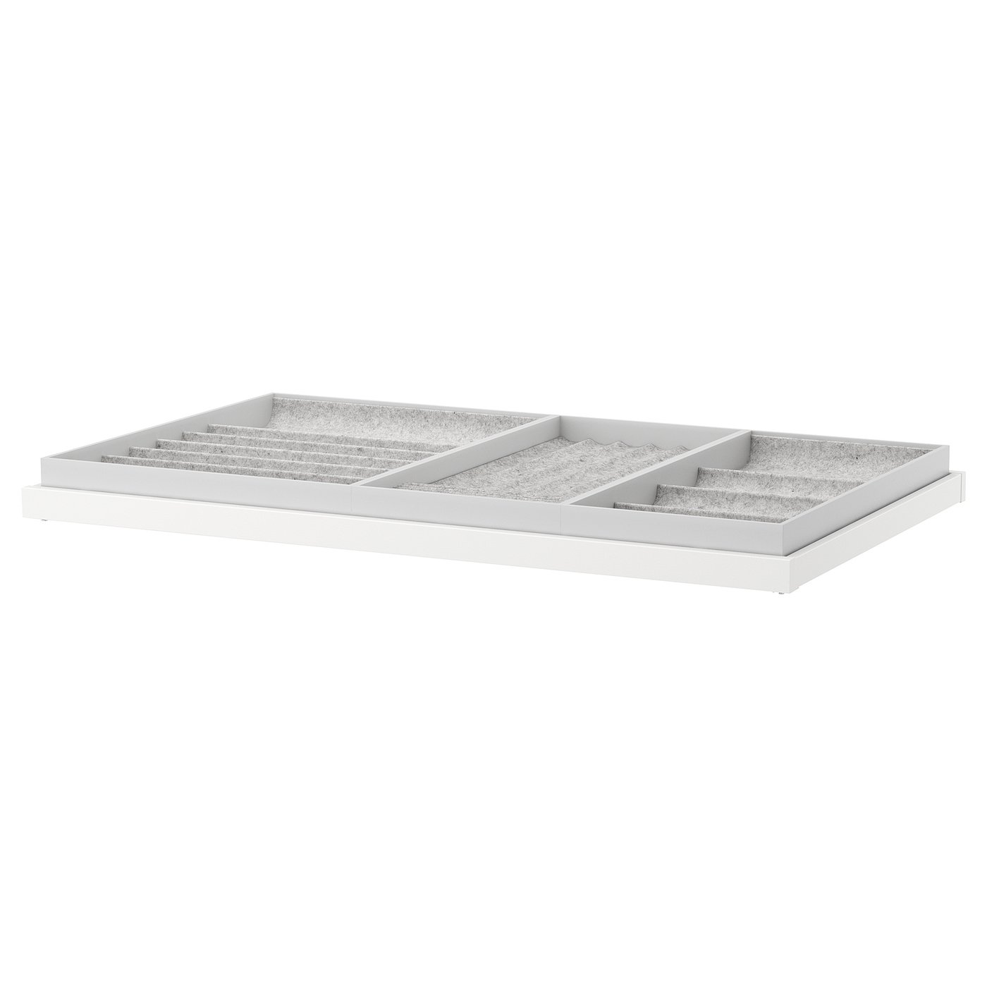KOMPLEMENT pullout tray with insert, white, 100x58 cm IKEA