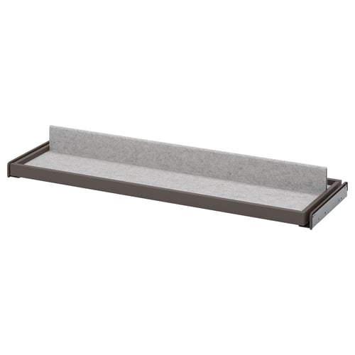 KOMPLEMENT pullout tray with shoe insert, dark grey/light grey, 100x35