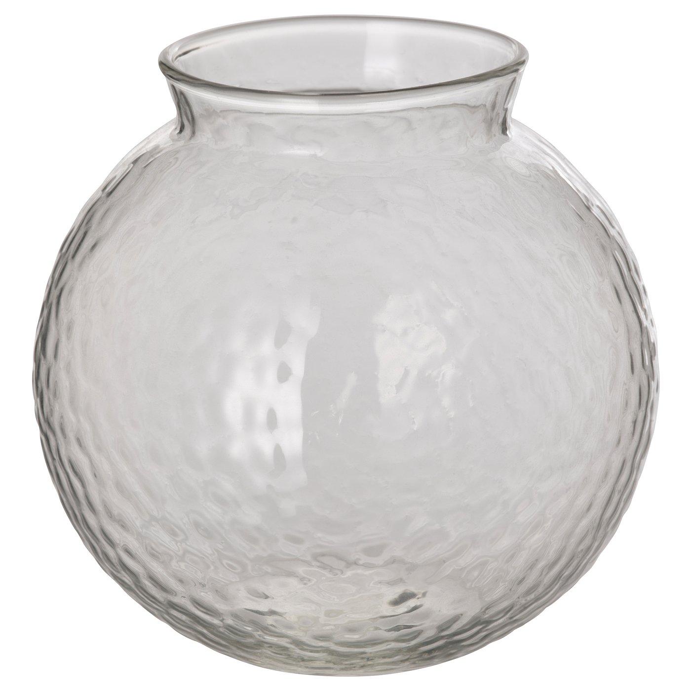 KONSTFULL vase, clear glass/patterned, 10 cm IKEA