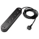 KOPPLA black surge protector: 4 outlets, 2 usb ports