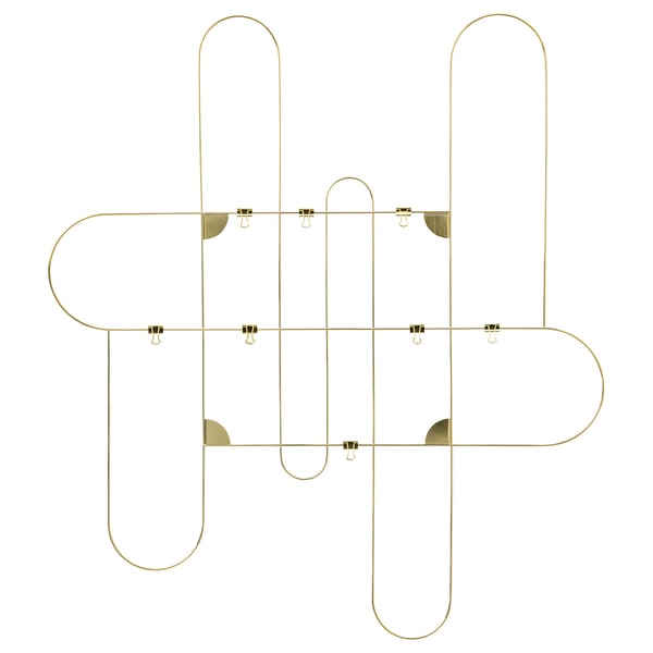 KORSMON Memo board with clips, goldcolour IKEA