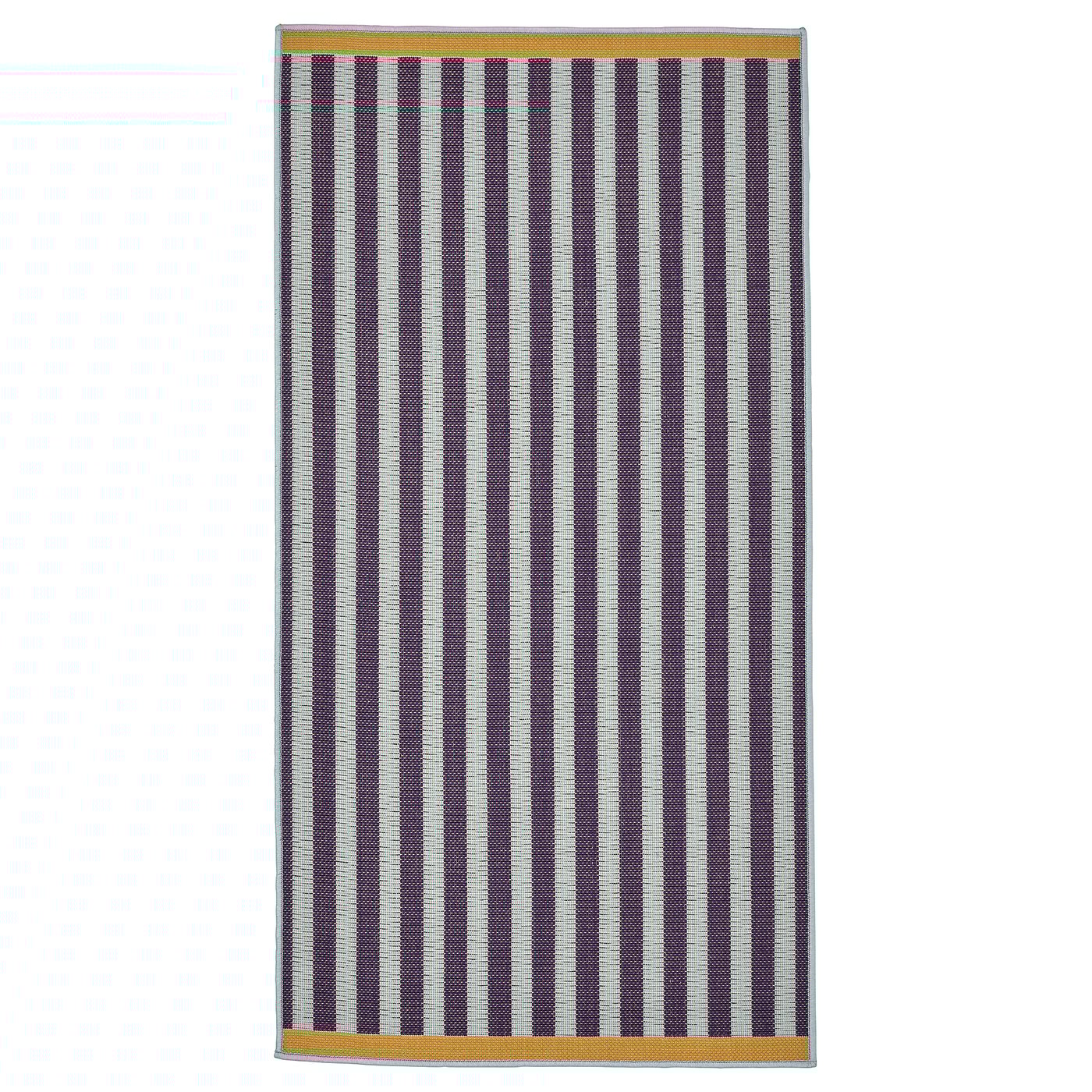 KORSNING Rug flatwoven, in/outdoor, multicolour light blue/striped