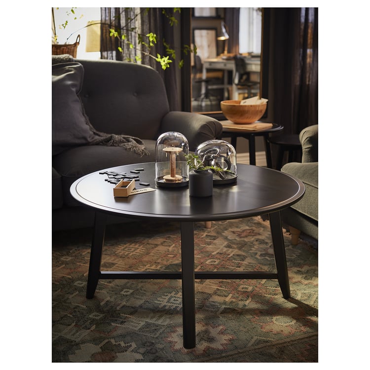 KRAGSTA Coffee table, black, 90 cm IKEA
