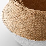 KRALLIG Basket, sedge natural/white, 25 cm