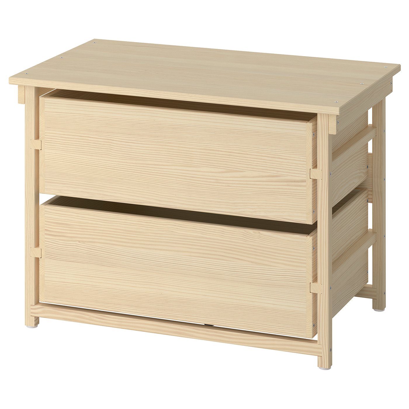 KRONÖREN Chest of 2 drawers - pine 76x48x55 cm